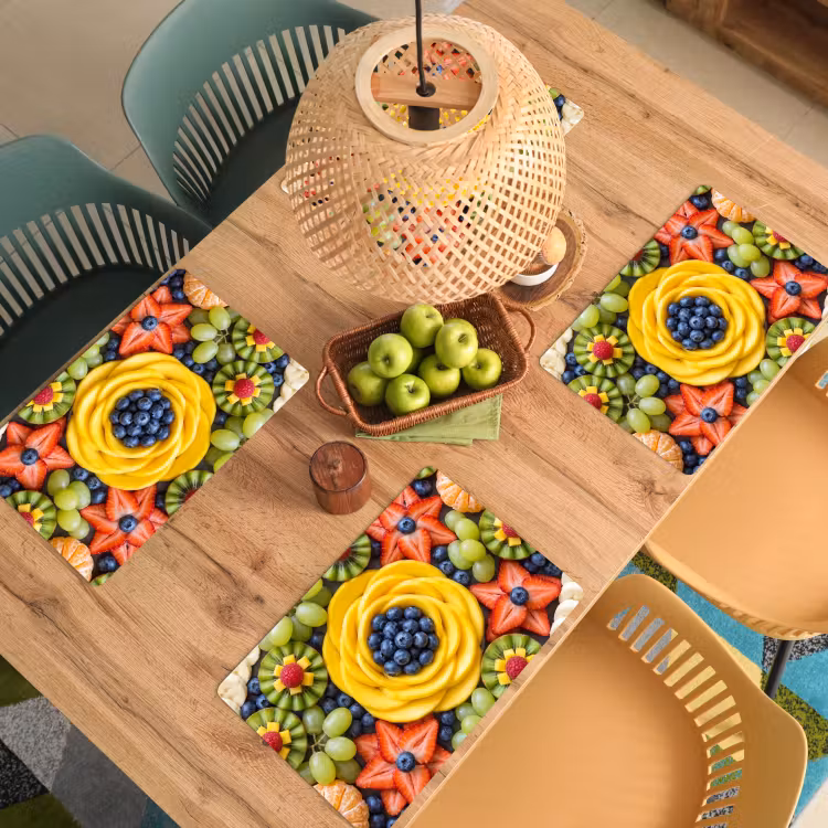 Set de table – 6 pièces - Fruits - Composition - Sain - Coloré - Alimentation — 3