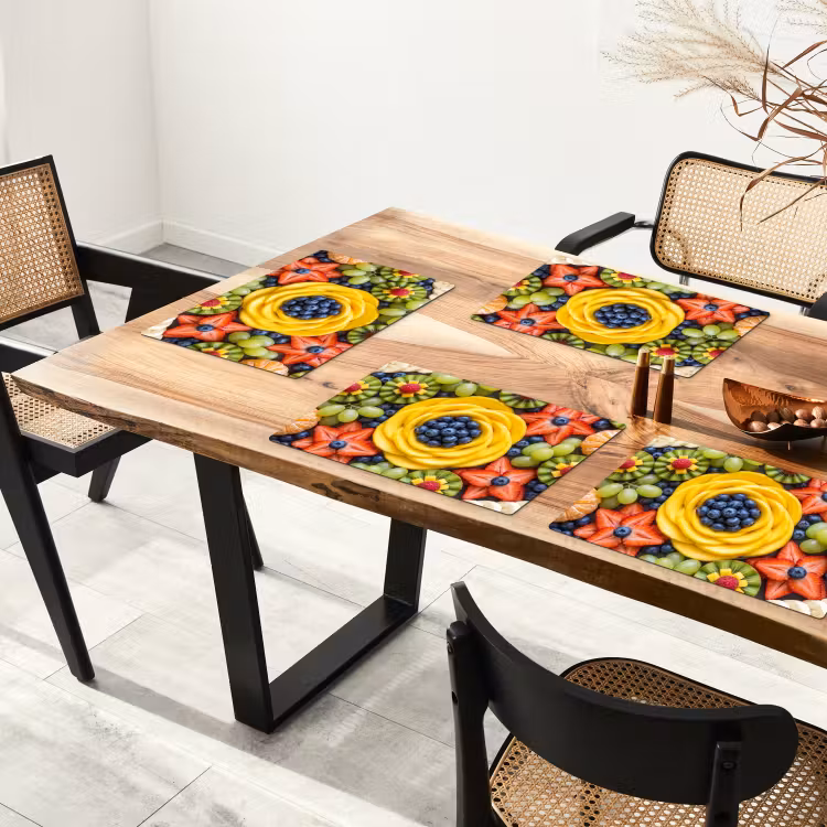 Set de table – 6 pièces - Fruits - Composition - Sain - Coloré - Alimentation — 4