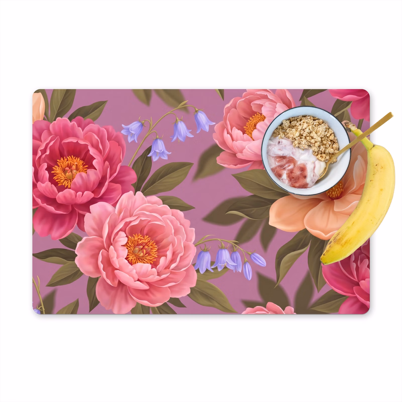Set de table – 6 pièces - Fleurs - Motif - Illustration - Rose — 1