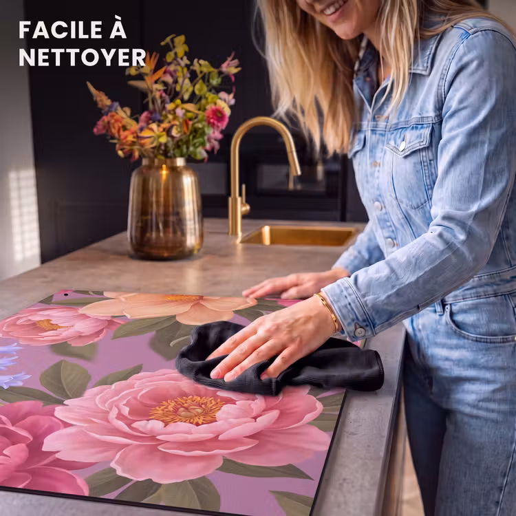 Protection à induction avec crochets - Fleurs - Motif - Illustration - Rose — 5
