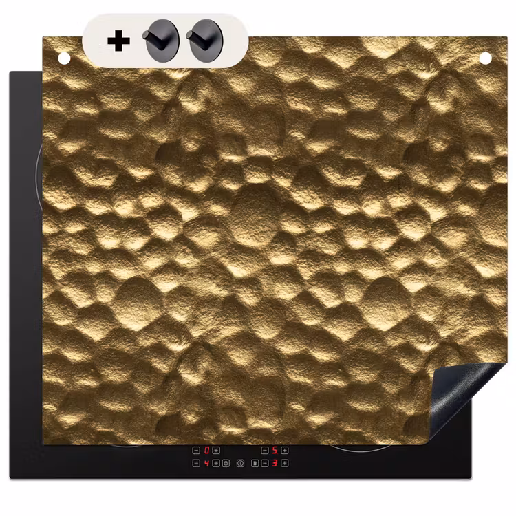 Protection à induction avec crochets - Martelé - En relief - Texturé - Or bronze — 3