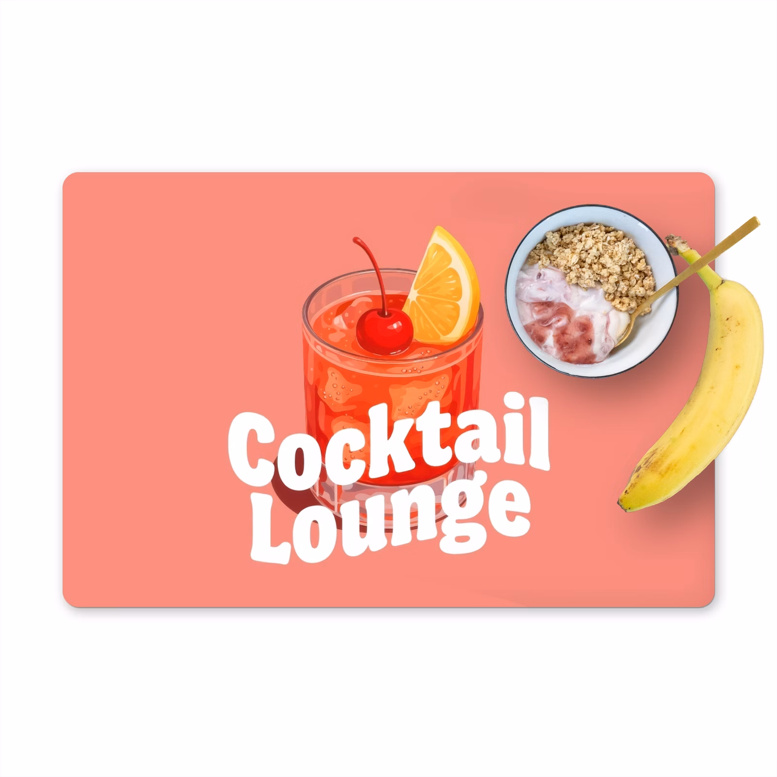 Set de table – 6 pièces - Cocktail Lounge - Verre - Corail — 1