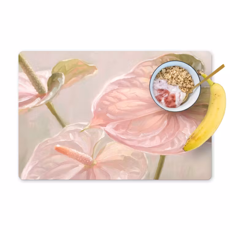 Set de table – 6 pièces - Fleurs - Pastel - Abstrait - Nature - Vert — 1