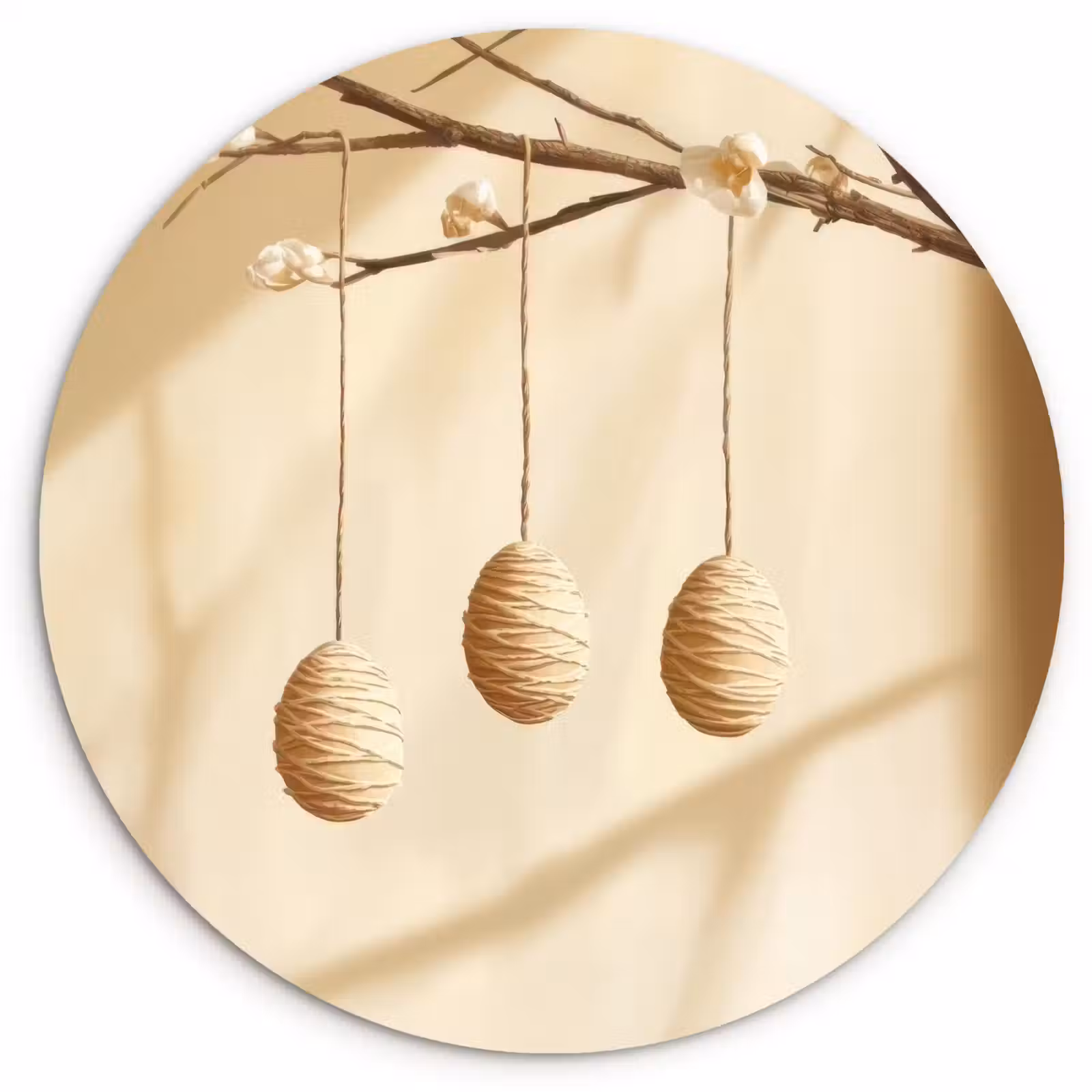 Tableau rond - beige-œufs-3-2 — 1