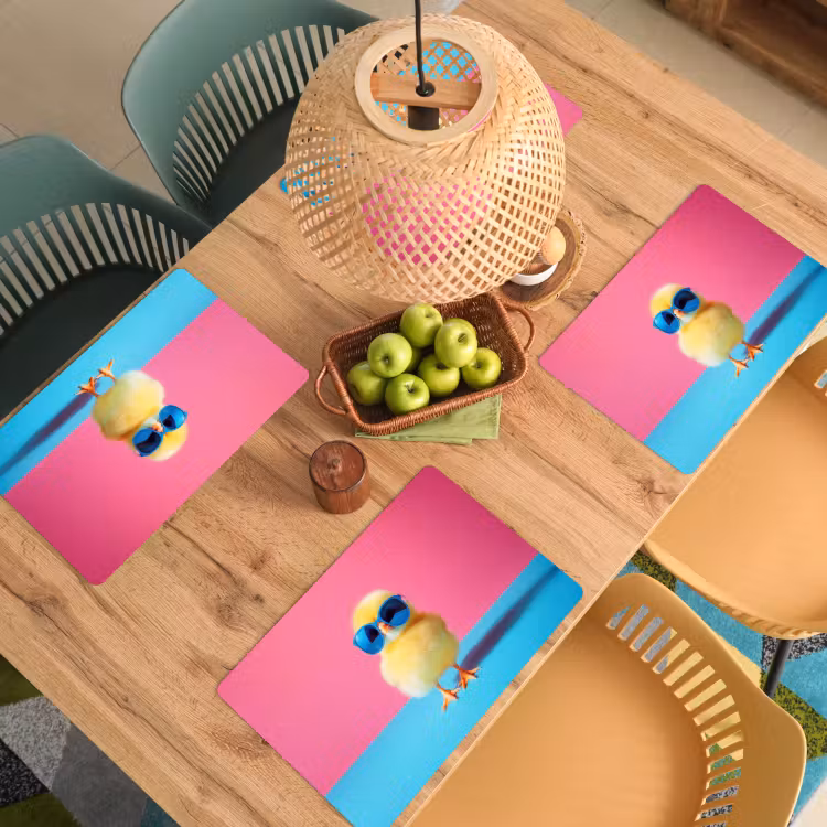Sets de table - Chick - Lunettes de soleil - Bleu — 3