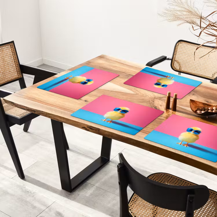Sets de table - Chick - Lunettes de soleil - Bleu — 4