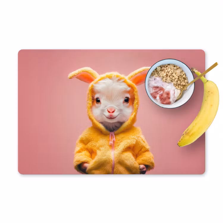 Sets de table - Costume - Chèvre - Lapin de Pâques — 1