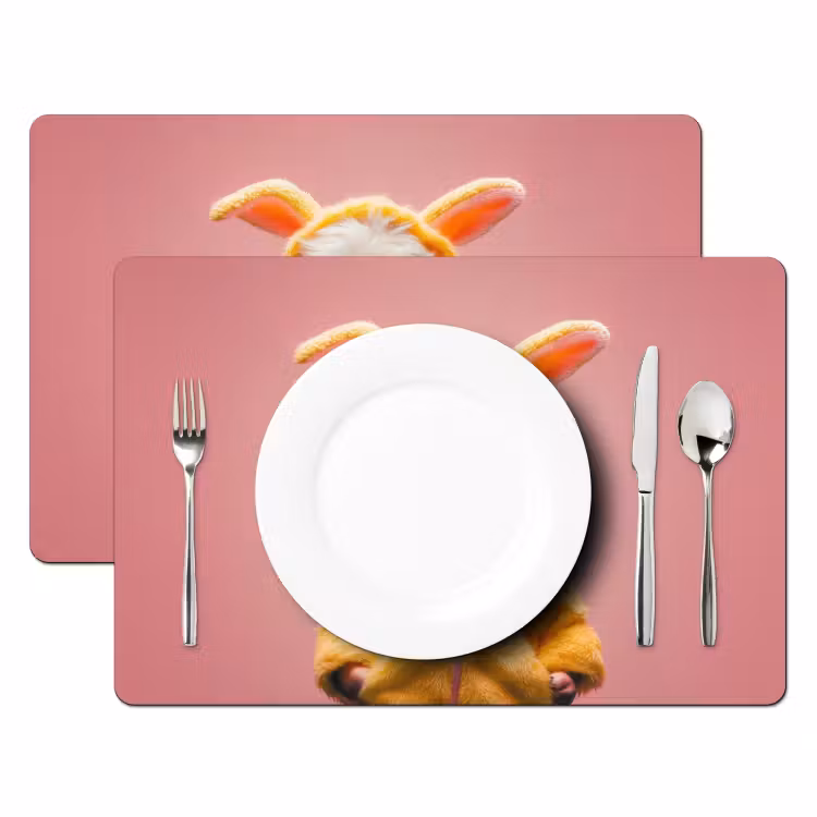 Sets de table - Costume - Chèvre - Lapin de Pâques — 2