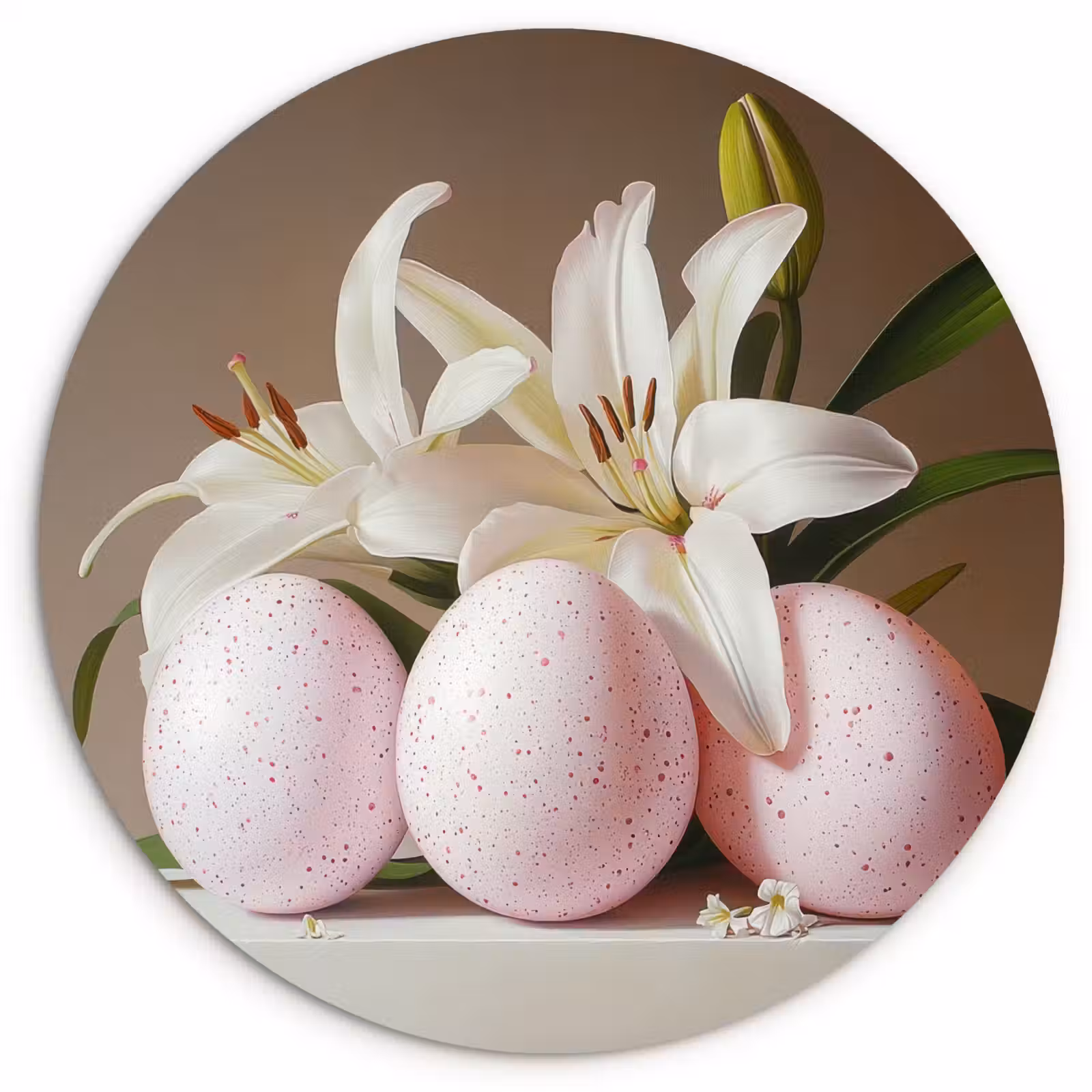 Tableau rond - lis de Pâques-3-2 — 1