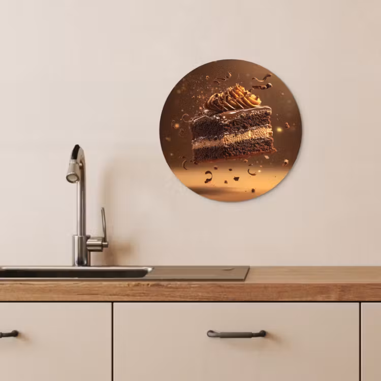 Tableau rond - Gâteau - Chocolat - Aliments - Brownie — 2