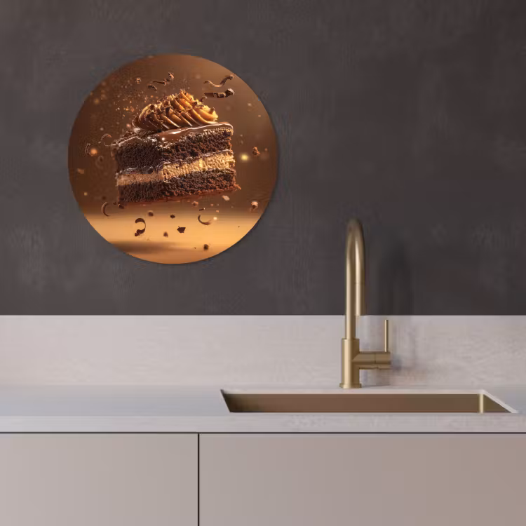 Tableau rond - Gâteau - Chocolat - Aliments - Brownie — 3