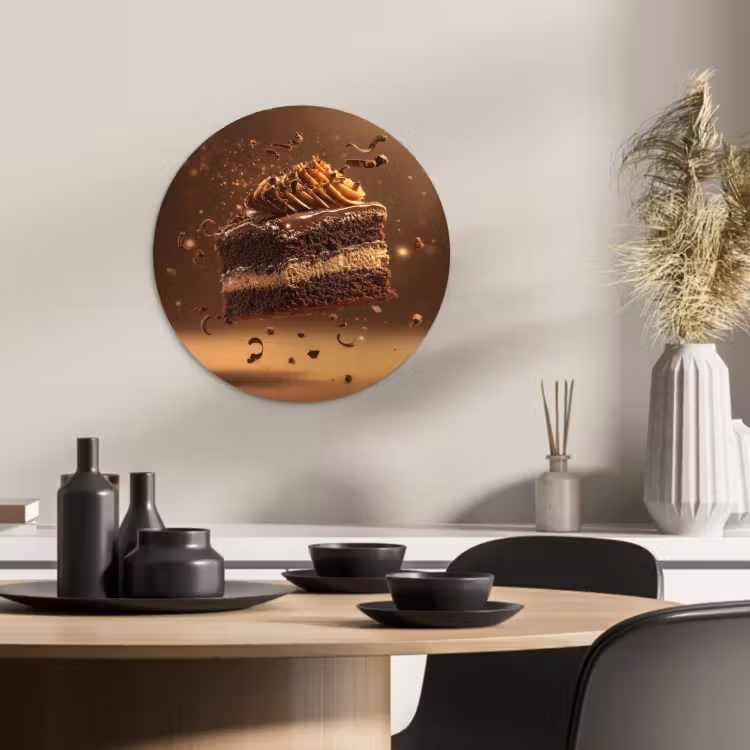 Tableau rond - Gâteau - Chocolat - Aliments - Brownie — 4