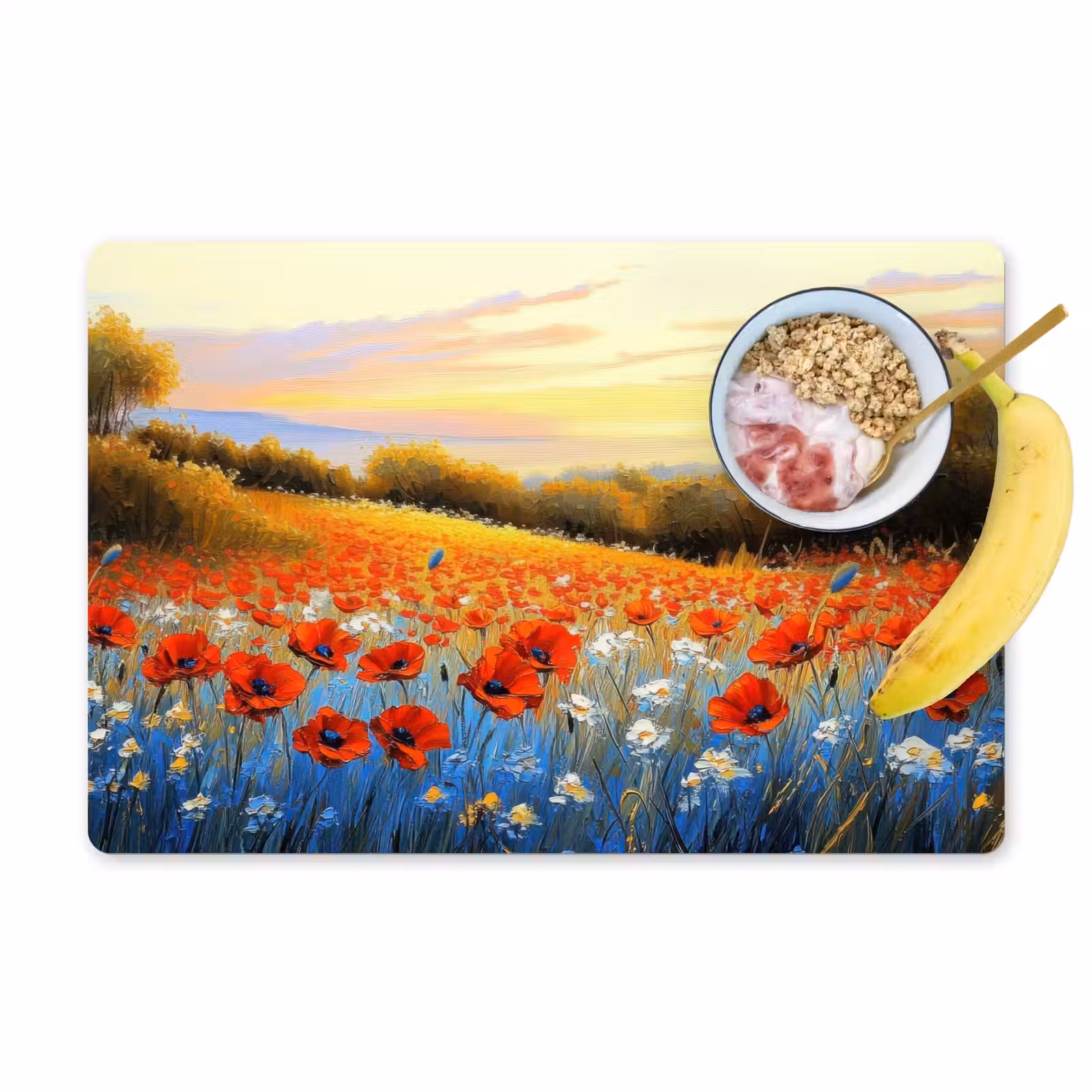 Sets de table en vinyle - Coquelicot - Champ de fleurs - Coloré — 1