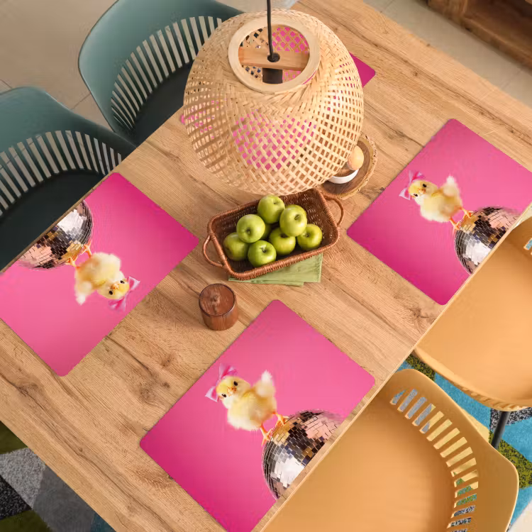 Sets de table - Discoball - Chick - Bow — 3