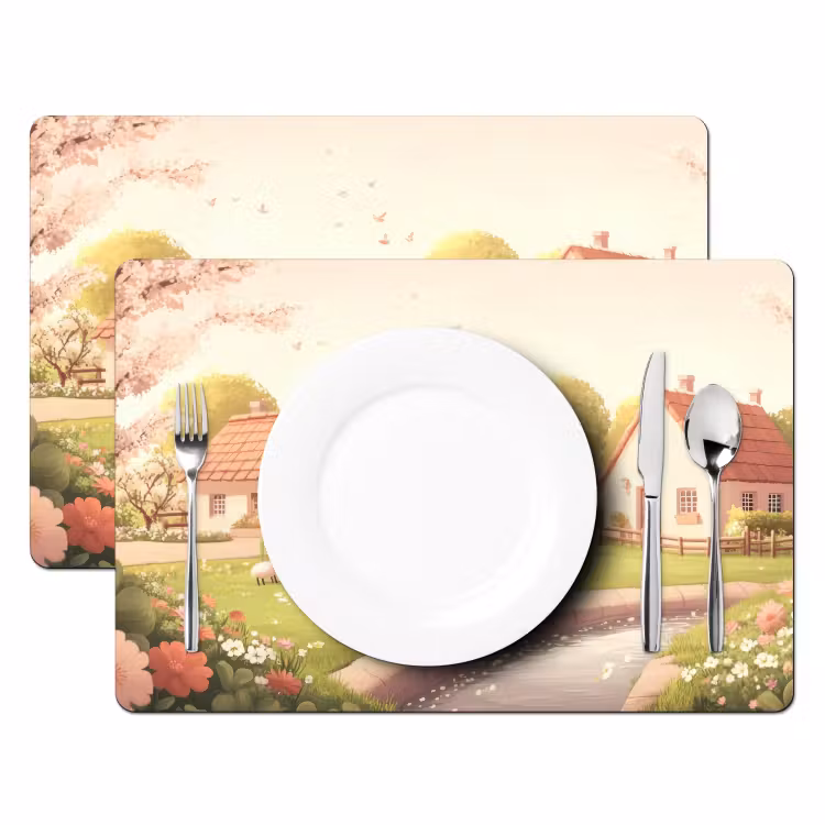 Sets de table en vinyle - Mouton - gîte - campagne — 2