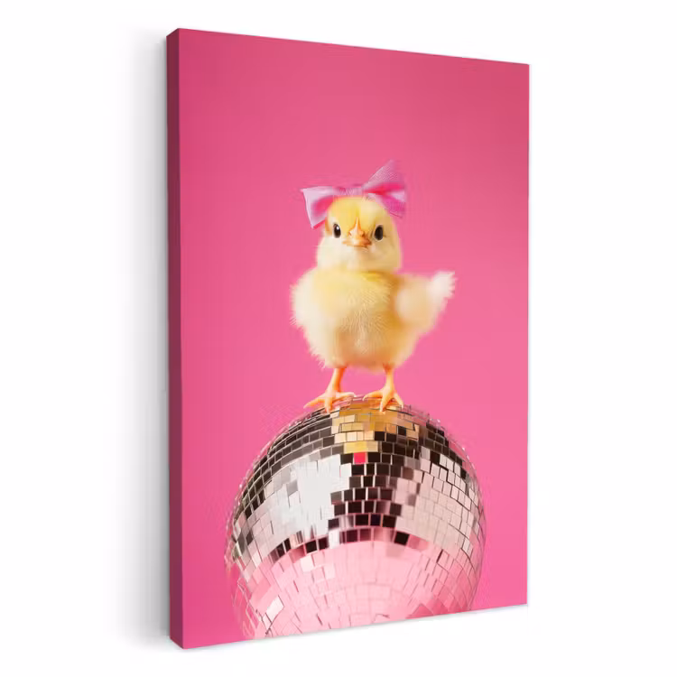 Tableau sur toile - Discoball - Chick - Bow — 1
