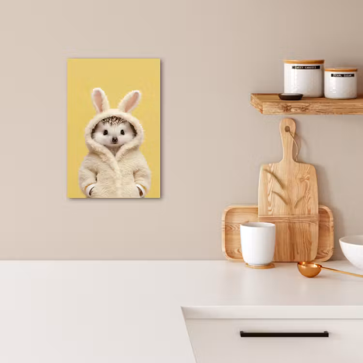 Tableau sur toile - Hérisson - Lapin de Pâques - Costume — 3