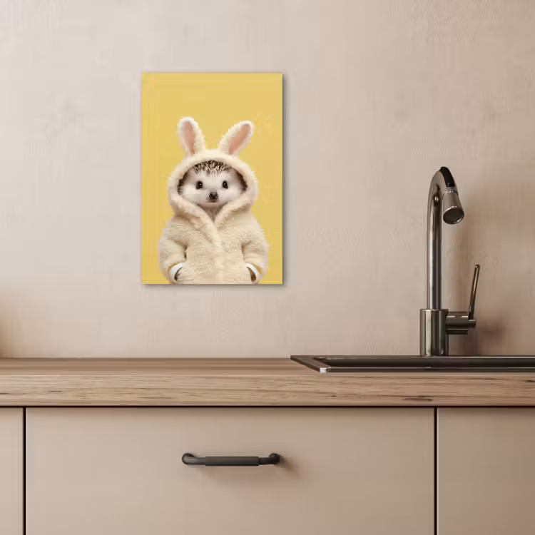 Tableau sur toile - Hérisson - Lapin de Pâques - Costume — 4