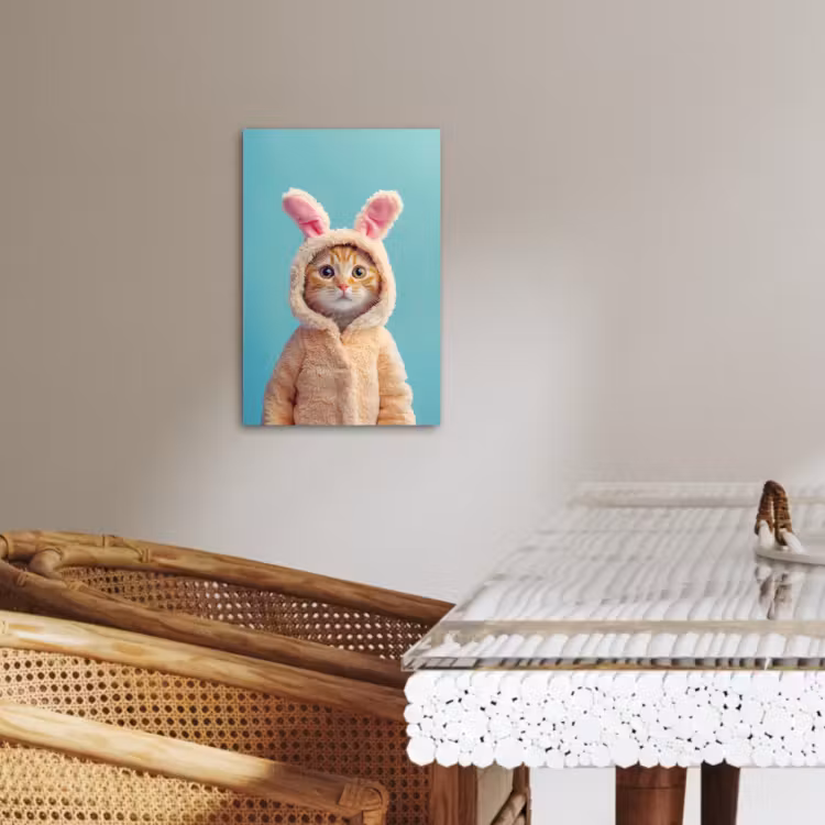 Tableau sur toile - Lapin de Pâques - Chat - Costume — 2
