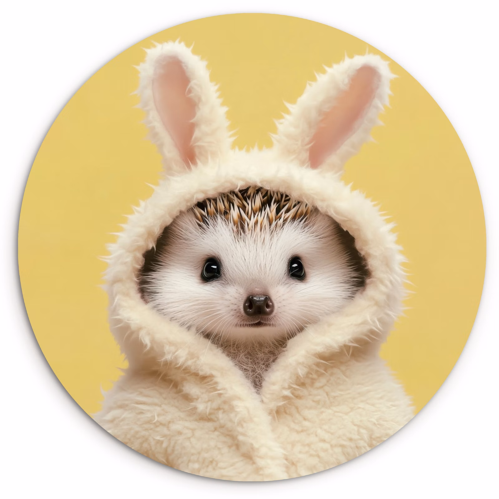 Tableau rond - Hérisson - Lapin de Pâques - Costume — 1