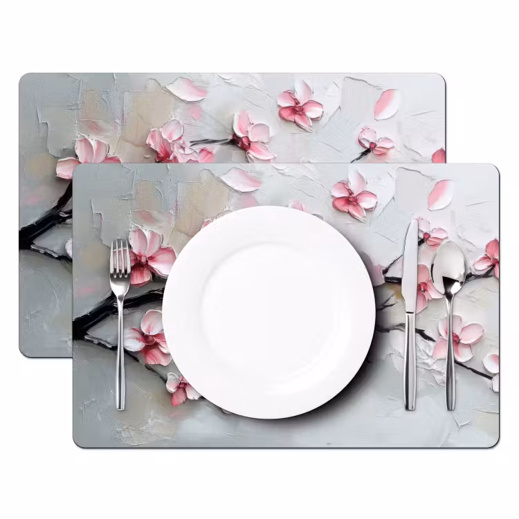 Sets de table en vinyle - Blossom - Artistique - Rose - Sakura — 2