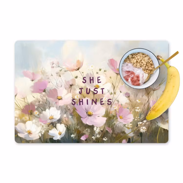 Sets de table en vinyle - Citation - Fleurs - Pittoresque — 1