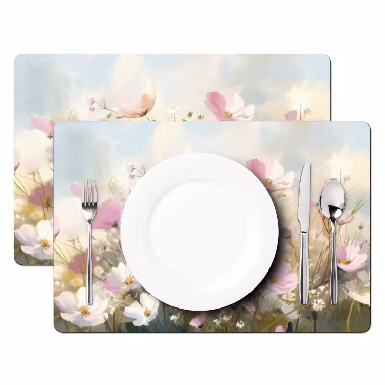 Sets de table en vinyle - Citation - Fleurs - Pittoresque — 2