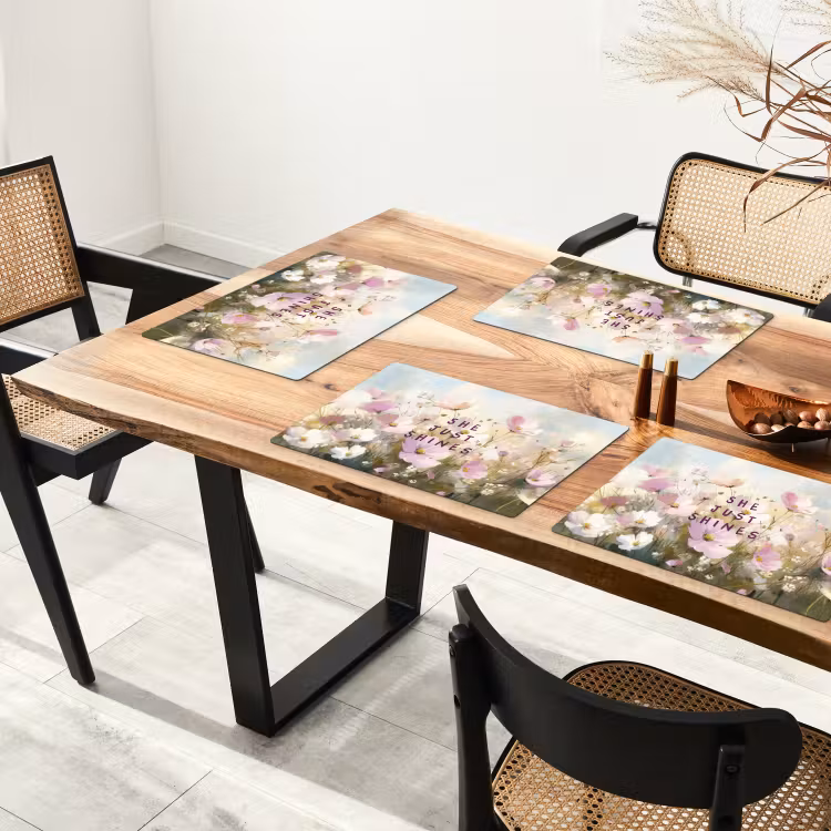 Sets de table en vinyle - Citation - Fleurs - Pittoresque — 4