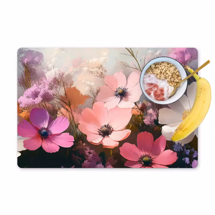 Sets de table en vinyle - Fleurs - colorées - floraison — 1