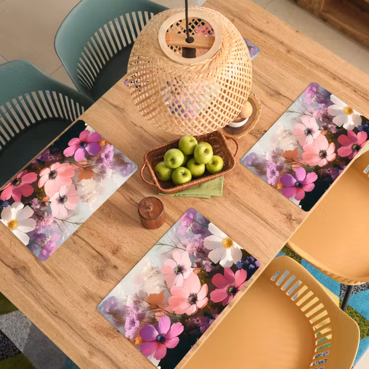 Sets de table en vinyle - Fleurs - colorées - floraison — 3