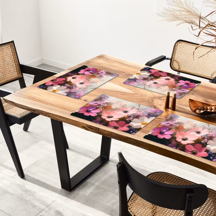 Sets de table en vinyle - Fleurs - colorées - floraison — 4