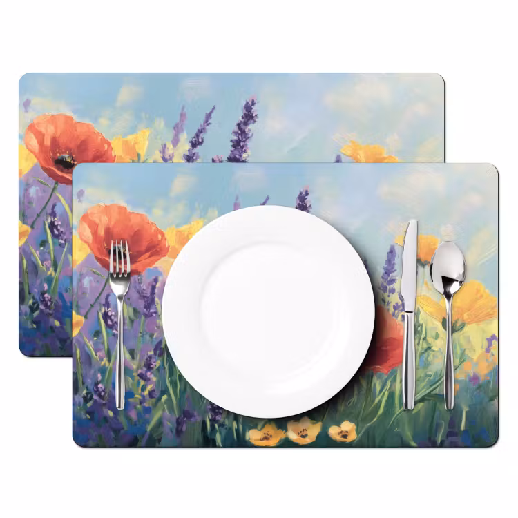 Sets de table en vinyle - Prairie - Fleurs - Coloré — 2
