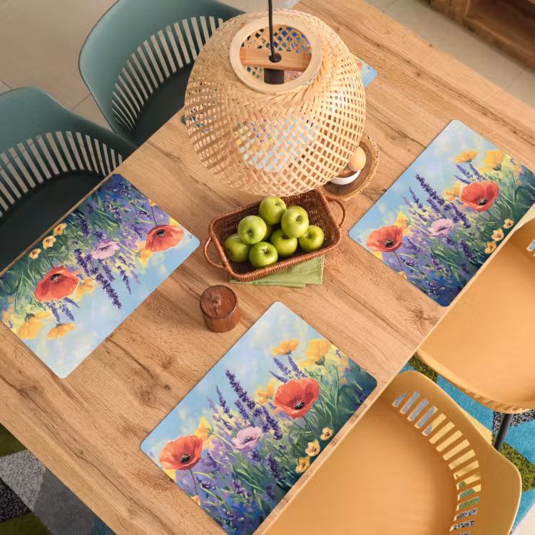 Sets de table en vinyle - Prairie - Fleurs - Coloré — 3