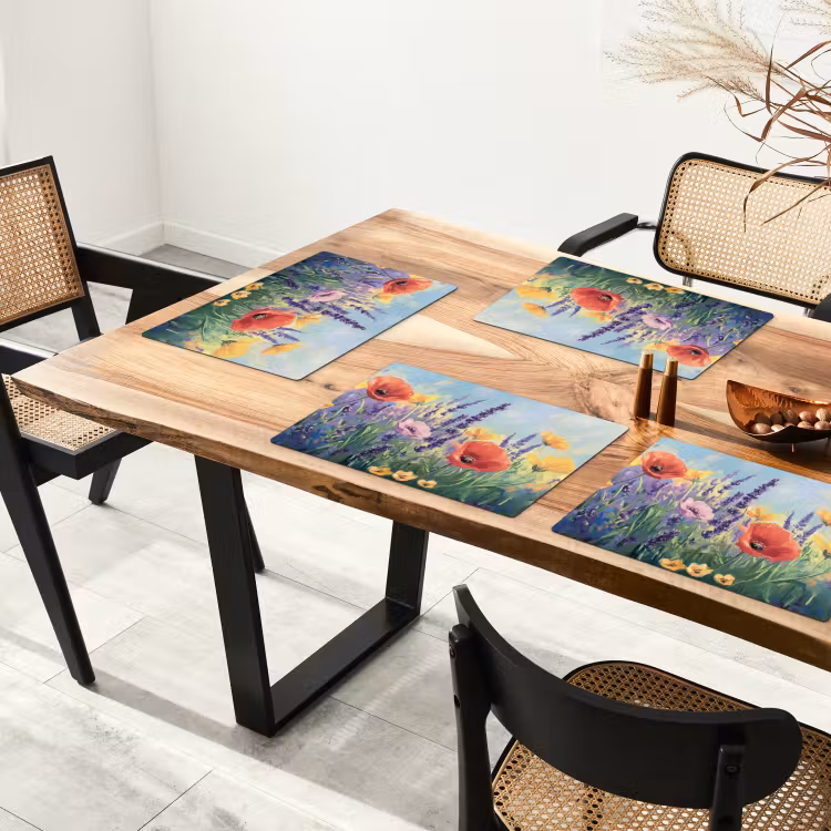 Sets de table en vinyle - Prairie - Fleurs - Coloré — 4