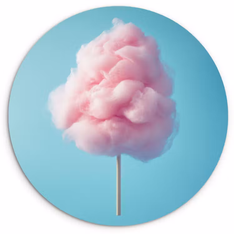Tableau rond - Barbe à papa - Sucré - Bonbon — 1