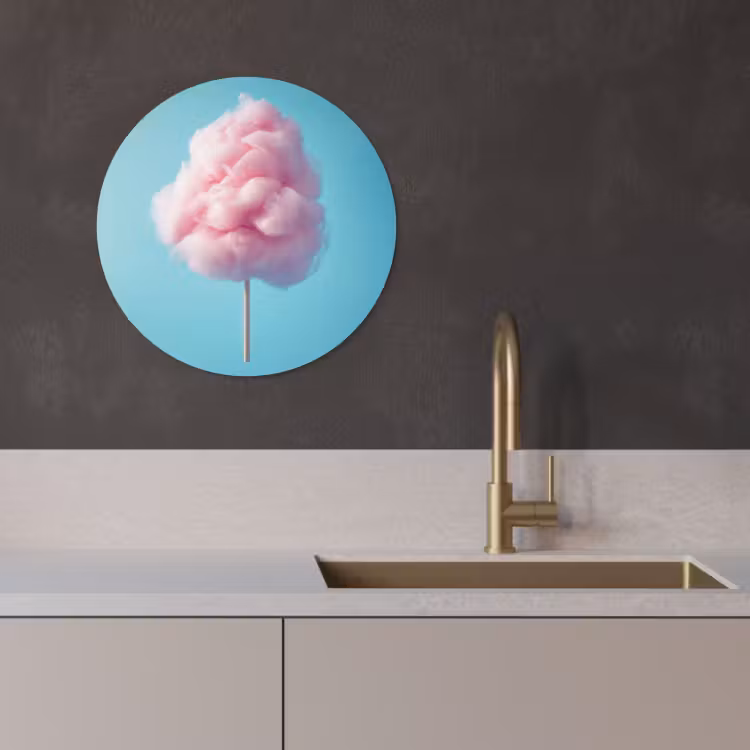 Tableau rond - Barbe à papa - Sucré - Bonbon — 4