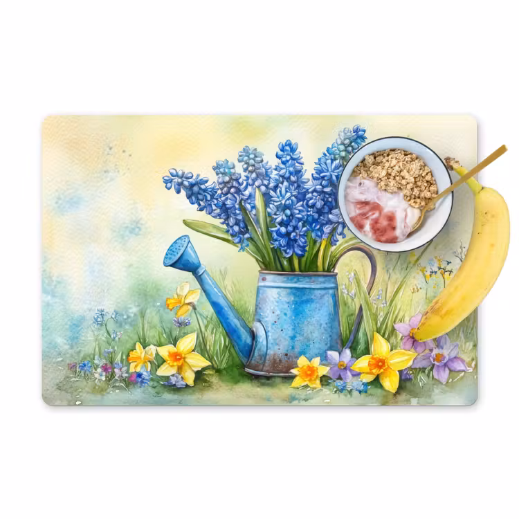 Sets de table en vinyle - Arrosoir - Lavande - Fleurs — 1