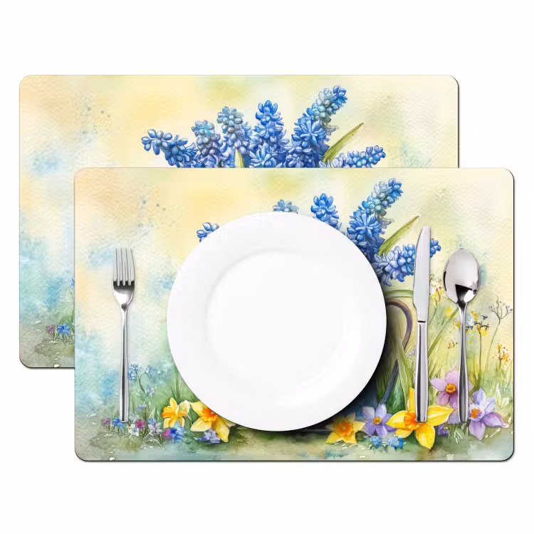 Sets de table en vinyle - Arrosoir - Lavande - Fleurs — 2