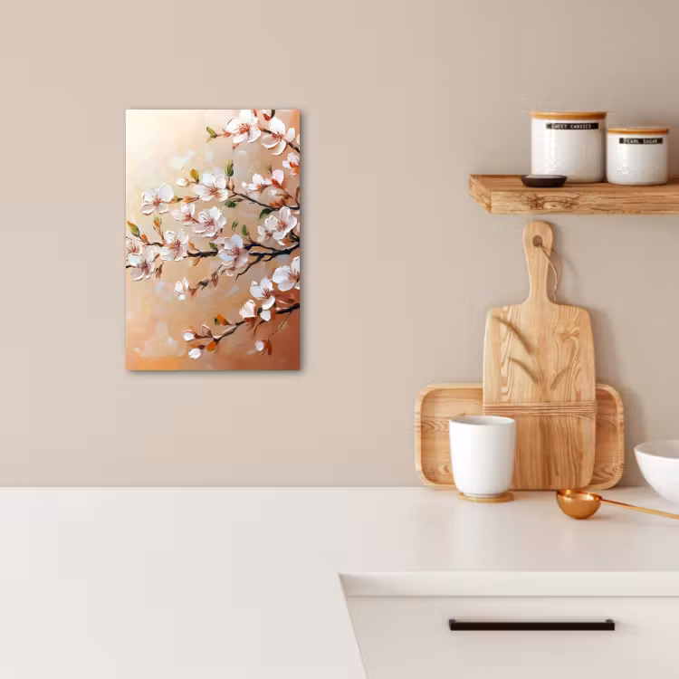 Tableau sur toile - Branches fleuries - Pittoresque - Rose — 2