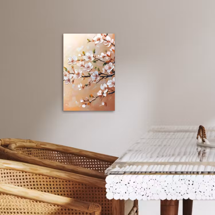 Tableau sur toile - Branches fleuries - Pittoresque - Rose — 4