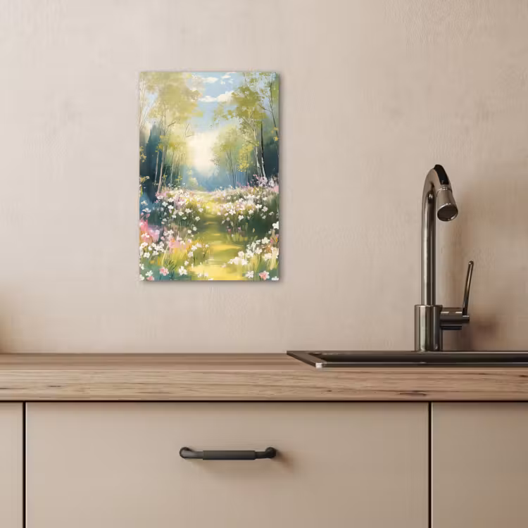 Tableau sur toile - Forêt - Style de peinture - Coloré — 3
