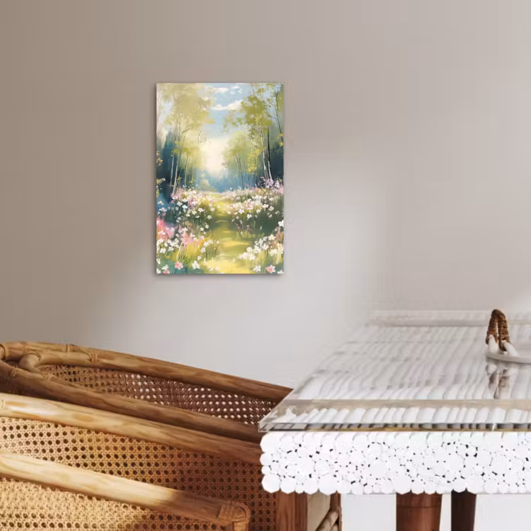Tableau sur toile - Forêt - Style de peinture - Coloré — 4