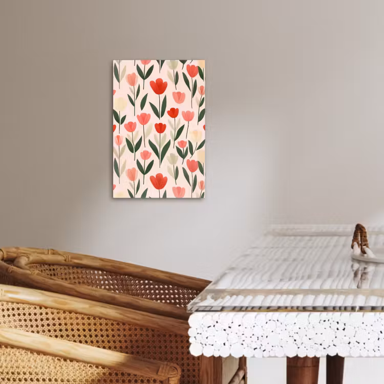 Tableau sur toile - Tulipes - Moderne - Rose — 1