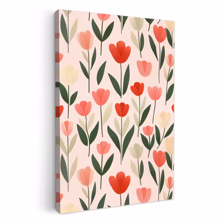 Tableau sur toile - Tulipes - Moderne - Rose — 2