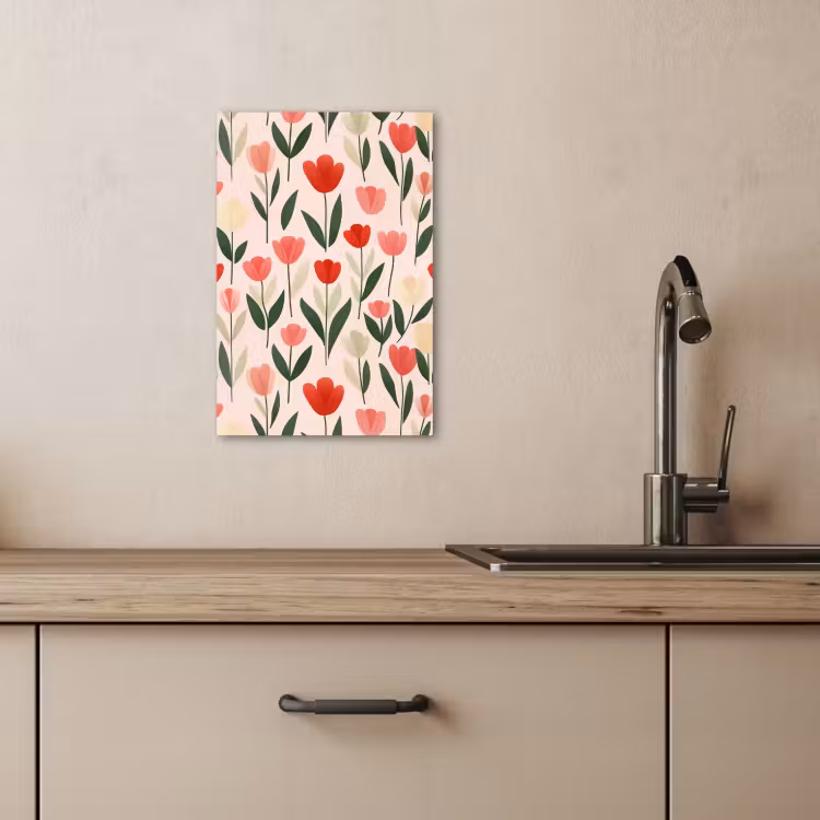 Tableau sur toile - Tulipes - Moderne - Rose — 3