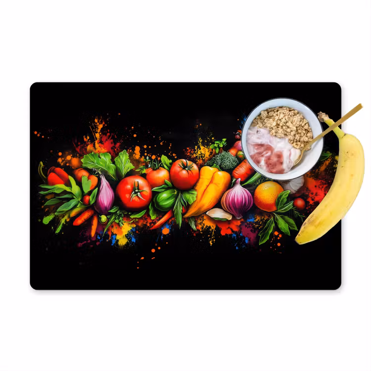 Sets de table - Légumes - Alimentation - Herbes - Graffiti - Cuisine — 1