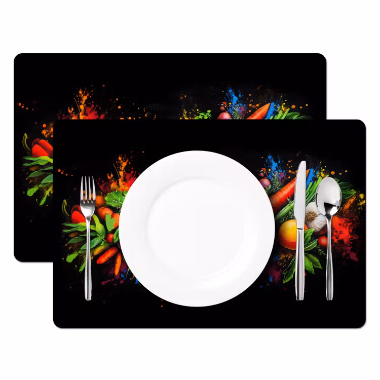 Sets de table - Légumes - Alimentation - Herbes - Graffiti - Cuisine — 2