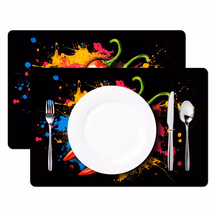 Sets de table - Poivre - Graffiti - Peinture - Abstrait - Moderne - Coloré — 2