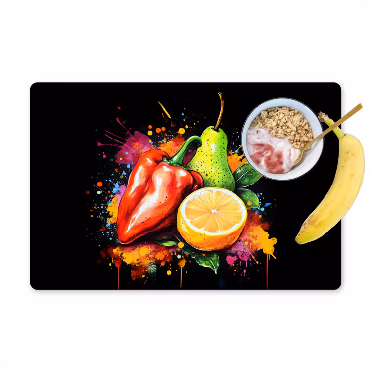 Sets de table - Poivre - Poire - Citron - Graffiti - Peinture - Abstrait — 1