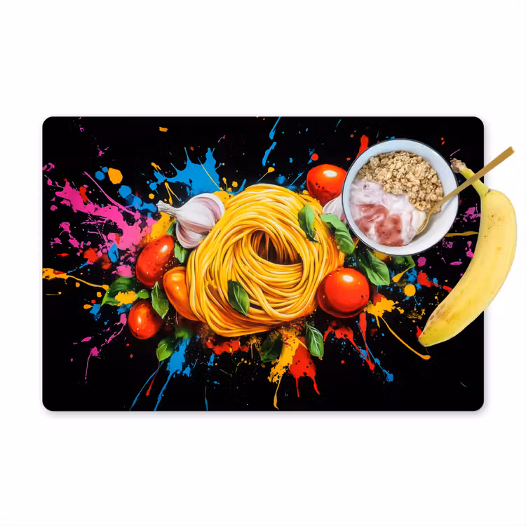 Sets de table - Spaghetti - Graffiti - Peinture - Coloré - Nourriture - Moderne — 1